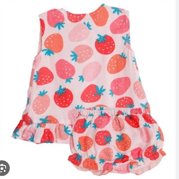 Angel Dear Watercolor Hydrangeas Ruffly Strap Top and Bloomer Set